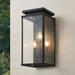 Exterior Wall Sconce Thesis 207129A Overton 20 inch 3 light Matte Black Exterior Wall Sconce with Clear Antique Glass THESIS