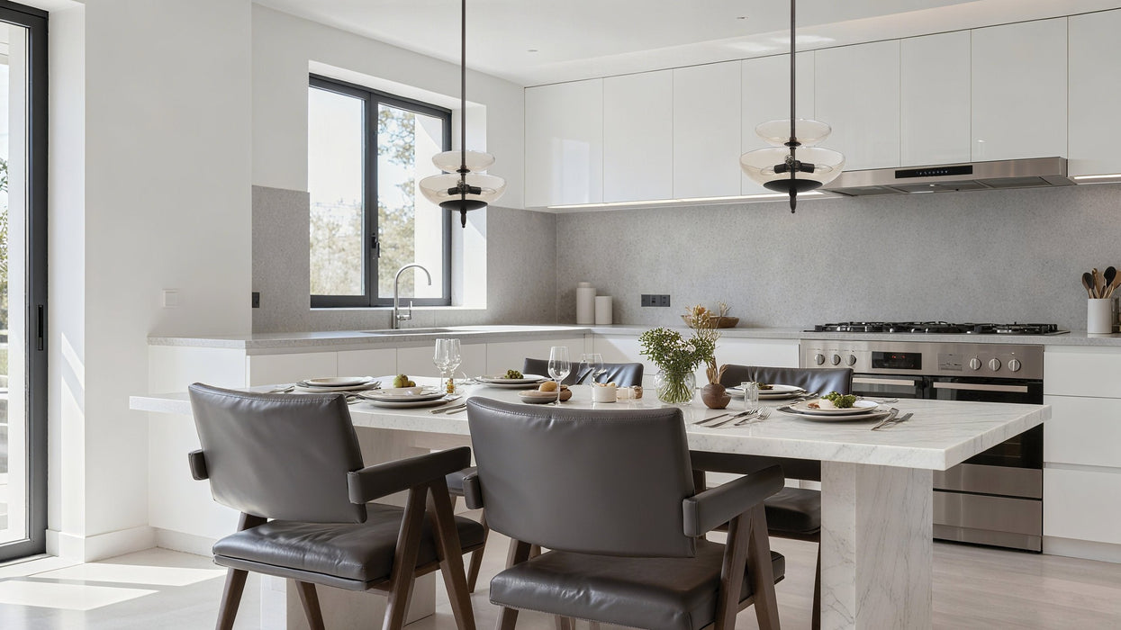 Convertible Pendant Thesis 207785A Fiorello 14 inch 3 light Forged Bronze Convertible Pendant with Smoked Amber Glass Shades THESIS