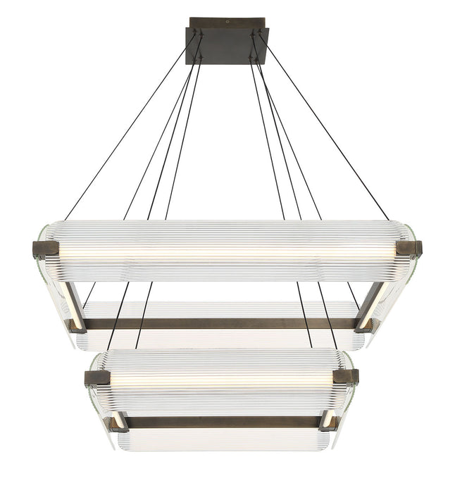 Eurofase 50055-029 Neoness 34" Weathered Brass LED Chandelier