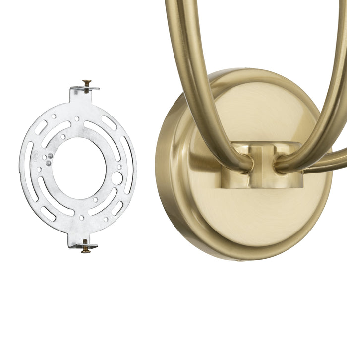 Wall Sconce Thesis 207259A Dahlia 18 inch 3 light Brass Wall Sconce with Opal Glass Shades THESIS