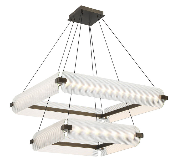 Eurofase 50055-029 Neoness 34" Weathered Brass LED Chandelier