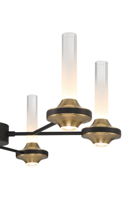 Eurofase 45712-012 Torcia 24" Matte Black LED Chandelier