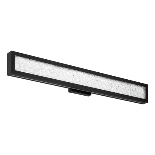 Vanity Light Thesis 207703A Courtney 32 inch Textured Black 5CCT LED Vanity Light with Clear Water Glass THESIS