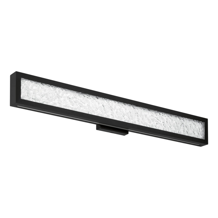 Vanity Light Thesis 207703A Courtney 32 inch Textured Black 5CCT LED Vanity Light with Clear Water Glass THESIS