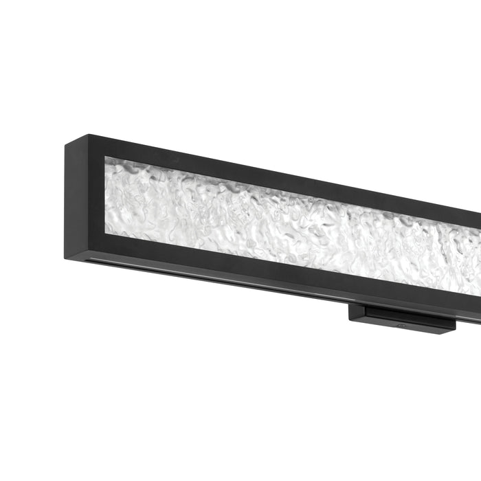 Vanity Light Thesis 207703A Courtney 32 inch Textured Black 5CCT LED Vanity Light with Clear Water Glass THESIS