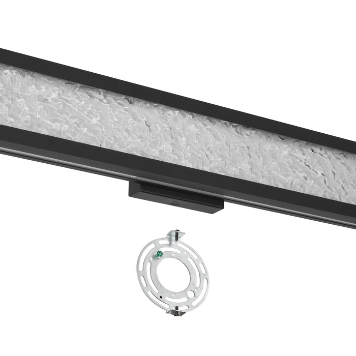 Vanity Light Thesis 207703A Courtney 32 inch Textured Black 5CCT LED Vanity Light with Clear Water Glass THESIS