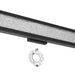 Vanity Light Thesis 207703A Courtney 32 inch Textured Black 5CCT LED Vanity Light with Clear Water Glass THESIS