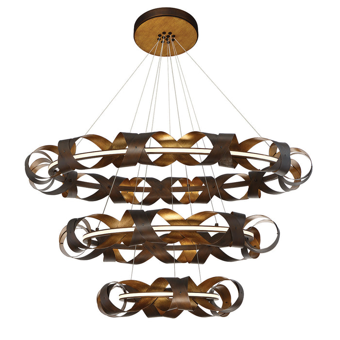 Eurofase 30082-014 Banderia 44" Bronze-Gold Mix LED Chandelier
