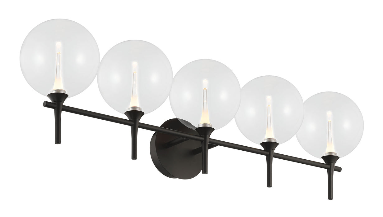 Eurofase 48921-015 Iissa 5-Light Matte Black LED Vanity Light