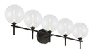 Eurofase 48921-015 Iissa 5-Light Matte Black LED Vanity Light