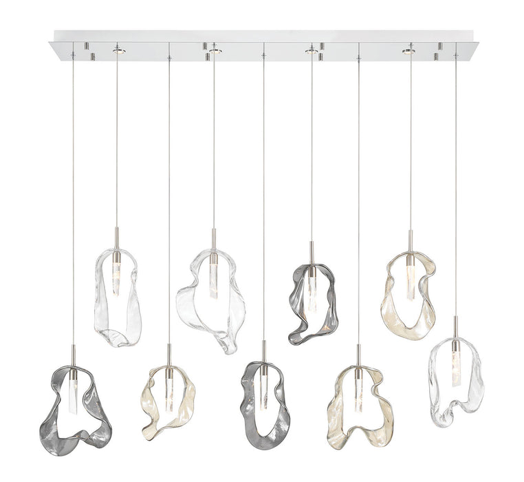 Eurofase 49239-027 Norah 51" Polished Nickel LED Chandelier
