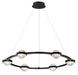 Eurofase 39308-016 Circolo 36" Matte Black LED Chandelier