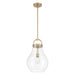 Pendant Light Thesis 207647A Mansfield 12 inch 1 light Champagne Gold Pendant Light with Clear Glass Shade THESIS