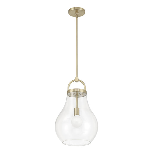 Pendant Light Thesis 207647A Mansfield 12 inch 1 light Champagne Gold Pendant Light with Clear Glass Shade THESIS