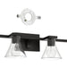Vanity Light Thesis 207664A Gilford 33 inch 4 light Matte Black Vanity Light with Clear Glass Shades THESIS