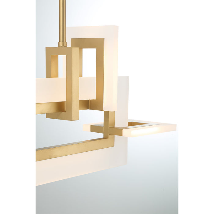 Eurofase 45718-014 Inizio 33" Matte Gold LED Chandelier