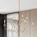 Chandelier Thesis 206935A Florian 44 inch 8 light Brushed Gold and Clear Glass Chandelier THESIS