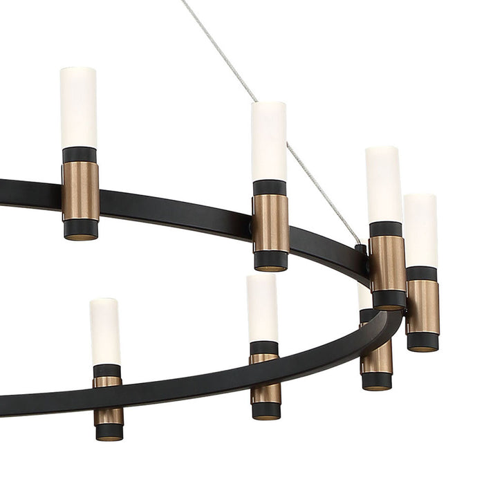 Eurofase 37044-015 Albany 45" Brass-Black Mix LED Chandelier