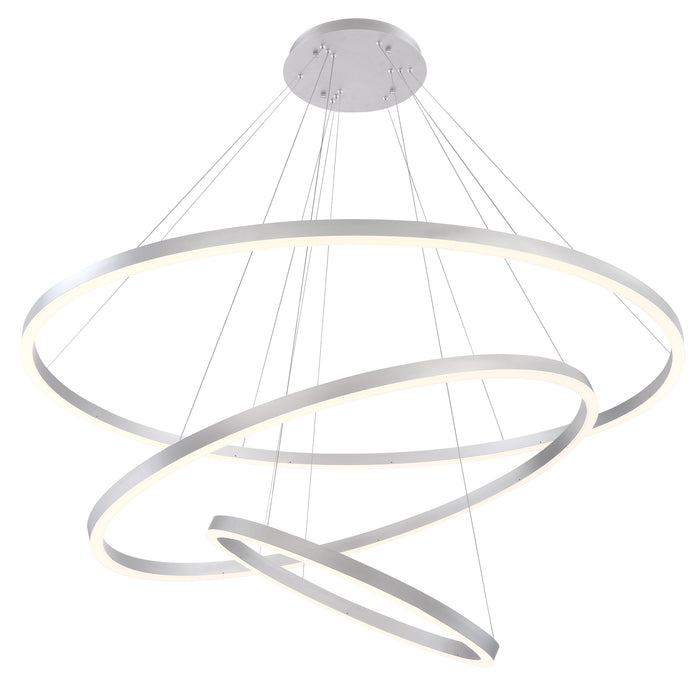 Eurofase 31474-016 Spunto 61" Brushed Silver LED Chandelier