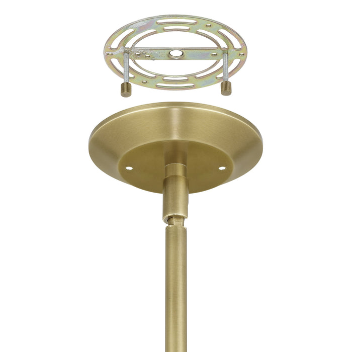 Pendant Light Thesis 207397A Doyle 13 inch 1 light Natural Brass Pendant Light with Matte White Metal Shade THESIS