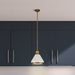 Pendant Light Thesis 207397A Doyle 13 inch 1 light Natural Brass Pendant Light with Matte White Metal Shade THESIS