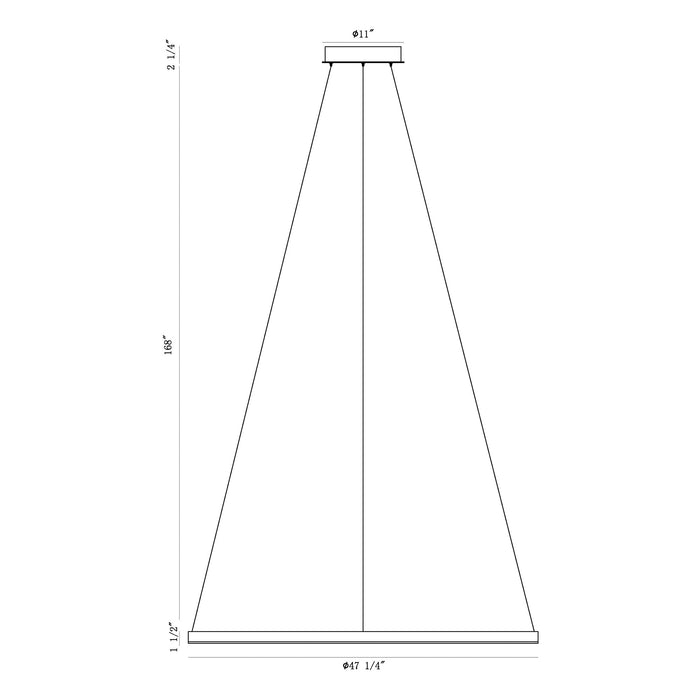 Eurofase 31472-021 Spunto 47" Matte Black LED Chandelier