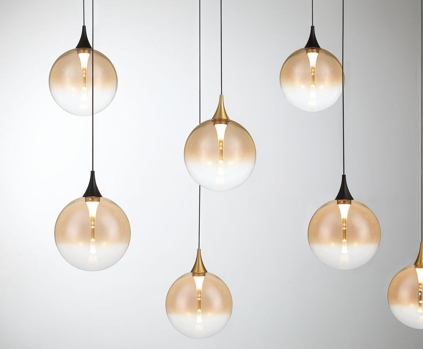 Eurofase 48940-030 Iissa 72" Gold-Black Mix LED Chandelier