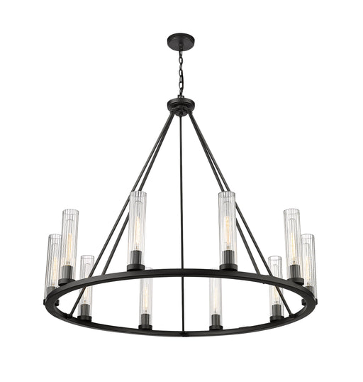 Chandelier Z-Lite 3031-10BRZ Bronze Beau 10 Light Chandelier Z-Lite