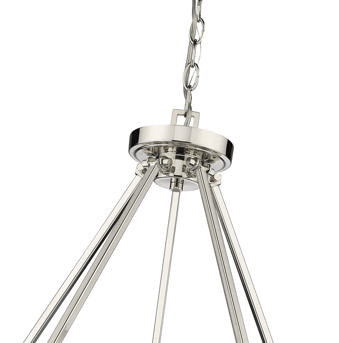 Chandelier Z-Lite 3031-10PN Polished Nickel Beau 10 Light Chandelier Z-Lite