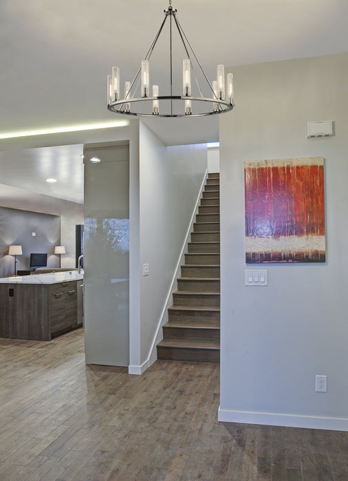 Chandelier Z-Lite 3031-10PN Polished Nickel Beau 10 Light Chandelier Z-Lite