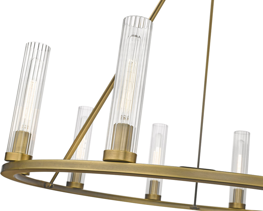 Chandelier Z-Lite 3031-10RB Rubbed Brass Beau 10 Light Chandelier Z-Lite