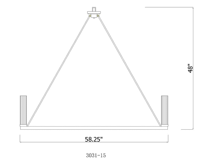Chandelier Z-Lite 3031-15PN Polished Nickel Beau 15 Light Chandelier Z-Lite