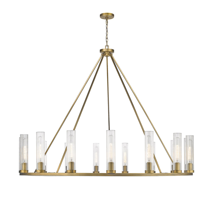 Chandelier Z-Lite 3031-15RB Rubbed Brass Beau 15 Light Chandelier Z-Lite