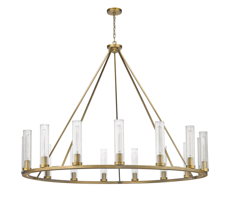Chandelier Z-Lite 3031-15RB Rubbed Brass Beau 15 Light Chandelier Z-Lite