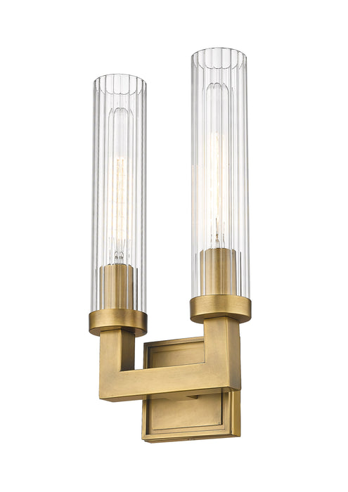 Wall Sconce Z-Lite 3031-2S-RB Rubbed Brass Beau 2 Light Wall Sconce Z-Lite