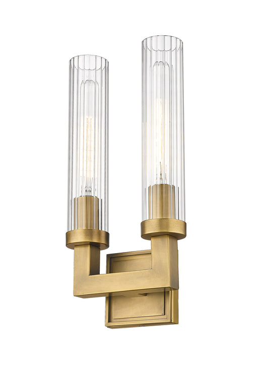 Wall Sconce Z-Lite 3031-2S-RB Rubbed Brass Beau 2 Light Wall Sconce Z-Lite