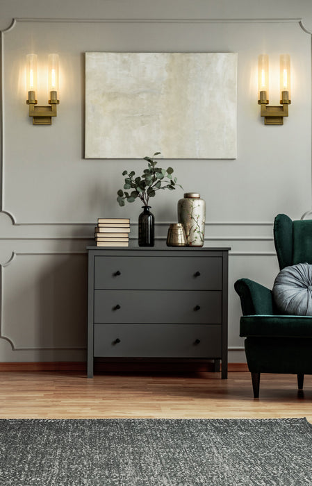 Wall Sconce Z-Lite 3031-2S-RB Rubbed Brass Beau 2 Light Wall Sconce Z-Lite