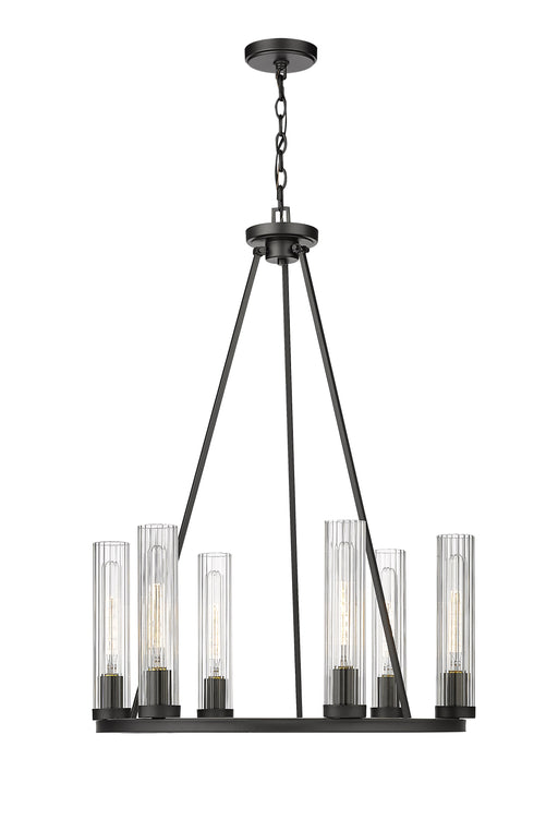 Chandelier Z-Lite 3031-6BRZ Bronze Beau 6 Light Chandelier Z-Lite