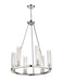 Chandelier Z-Lite 3031-6PN Polished Nickel Beau 6 Light Chandelier Z-Lite