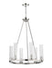 Chandelier Z-Lite 3031-6PN Polished Nickel Beau 6 Light Chandelier Z-Lite