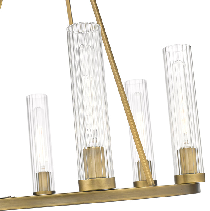Chandelier Z-Lite 3031-6RB Rubbed Brass Beau 6 Light Chandelier Z-Lite
