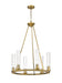 Chandelier Z-Lite 3031-6RB Rubbed Brass Beau 6 Light Chandelier Z-Lite