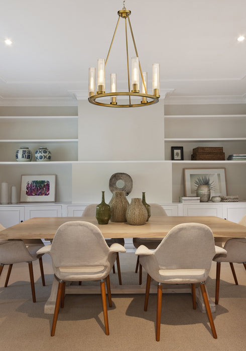 Chandelier Z-Lite 3031-6RB Rubbed Brass Beau 6 Light Chandelier Z-Lite