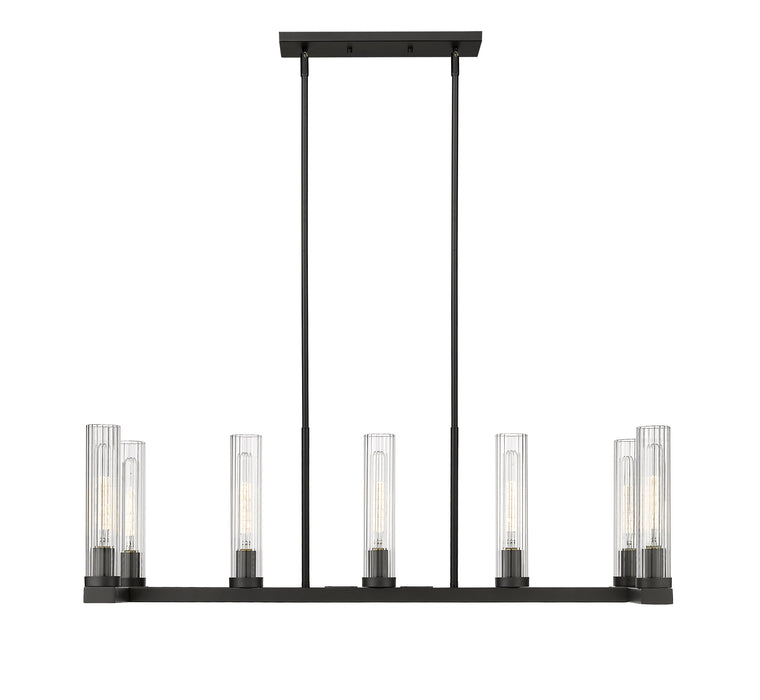 Linear Chandelier Z-Lite 3031-7L-BRZ Bronze Beau 7 Light Linear Chandelier Z-Lite