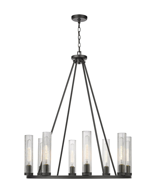 Chandelier Z-Lite 3031-8BRZ Bronze Beau 8 Light Chandelier Z-Lite