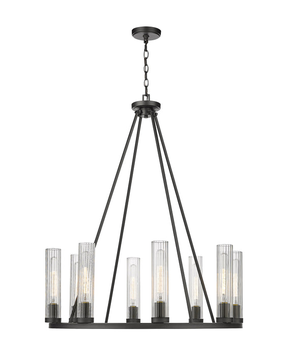 Chandelier Z-Lite 3031-8BRZ Bronze Beau 8 Light Chandelier Z-Lite