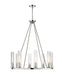 Chandelier Z-Lite 3031-8PN Polished Nickel Beau 8 Light Chandelier Z-Lite