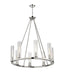 Chandelier Z-Lite 3031-8PN Polished Nickel Beau 8 Light Chandelier Z-Lite