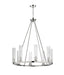 Chandelier Z-Lite 3031-8PN Polished Nickel Beau 8 Light Chandelier Z-Lite