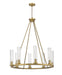 Chandelier Z-Lite 3031-8RB Rubbed Brass Beau 8 Light Chandelier Z-Lite